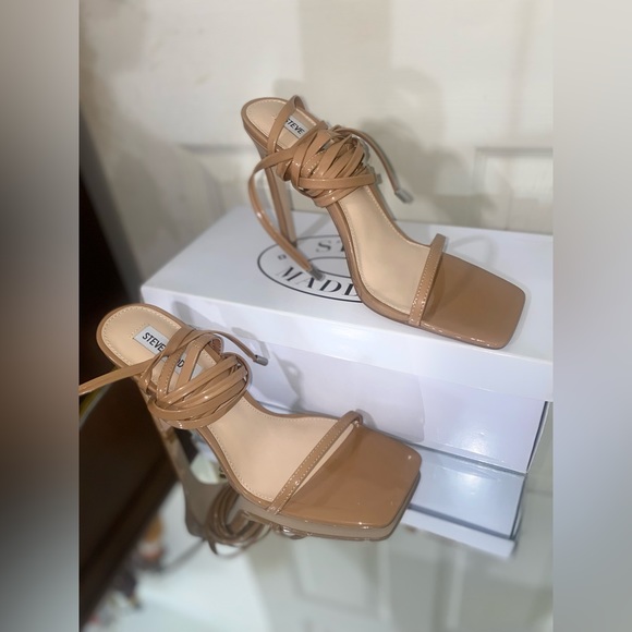 🤎NEVER WORN! Steve Madden Heels | Wrap-Around | Tan | Size 9.5 | 4.5 in. - Picture 8 of 15